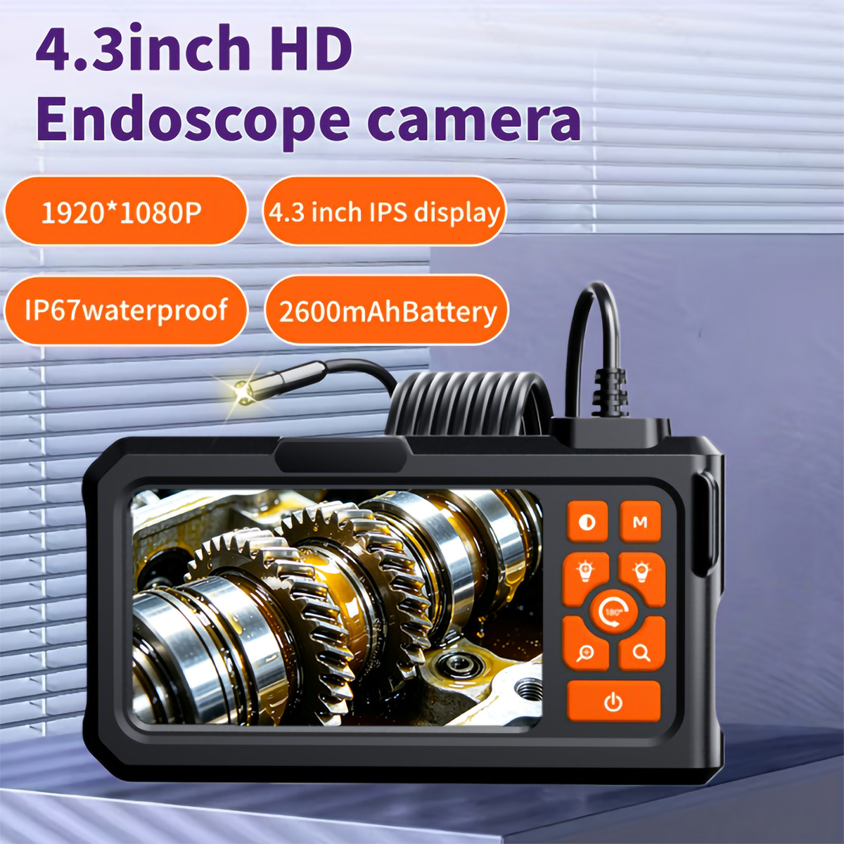 Home Cinema Led - Caméra d'endoscope industrielle avec écran IPS