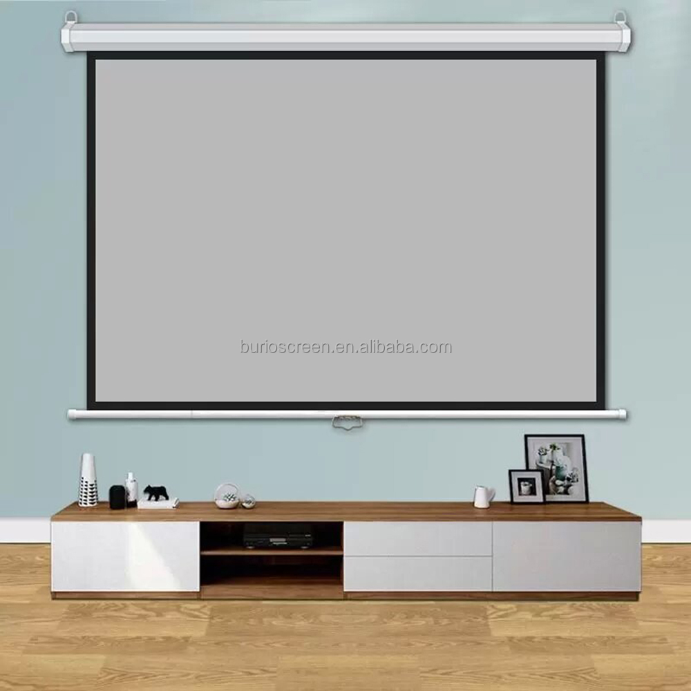 Home Cinema Projector Screen - Écran de projection manuel à déroulement