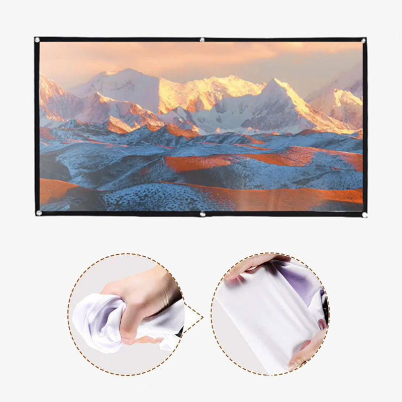 Home Cinema Projector Screen - Écran de projecteur portable 60/72/84/100/120 pouces,