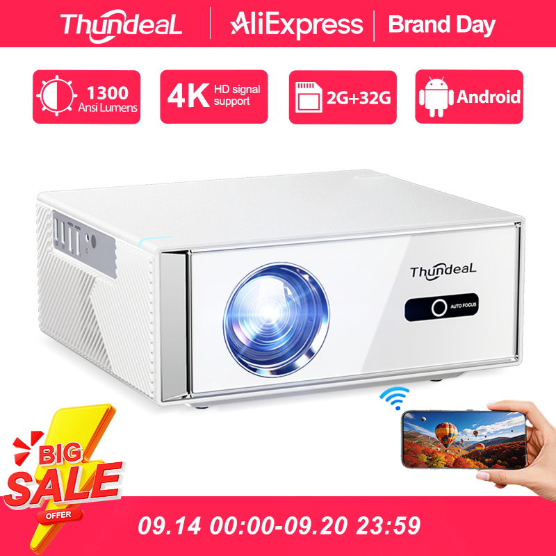 Video Home Cinema - Projecteur ThundeaL TD95W 4K Full HD
