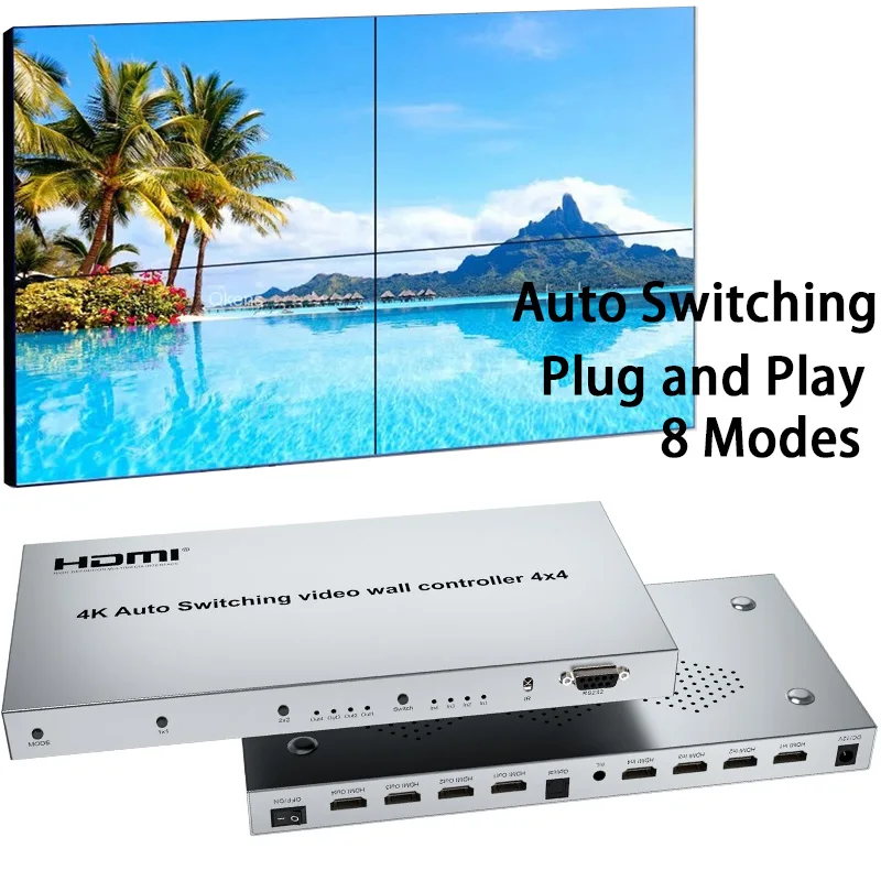 Home Cinema Video Processor - Contrôleur Mural Vidéo HDMI 4K 4x4,