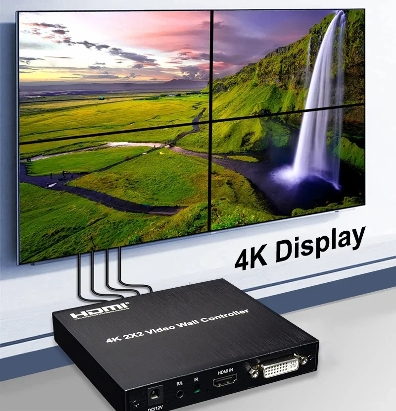 Home Cinema Video Processor - Contrôleur mural TV HDMI, processeur d'épissage