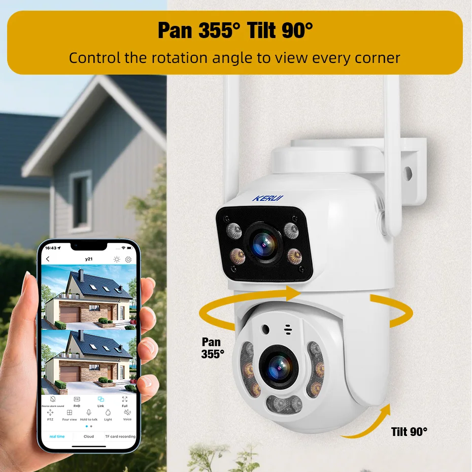 Home Cinema Outdoor - KERUI double objectif HD 10MP 5K