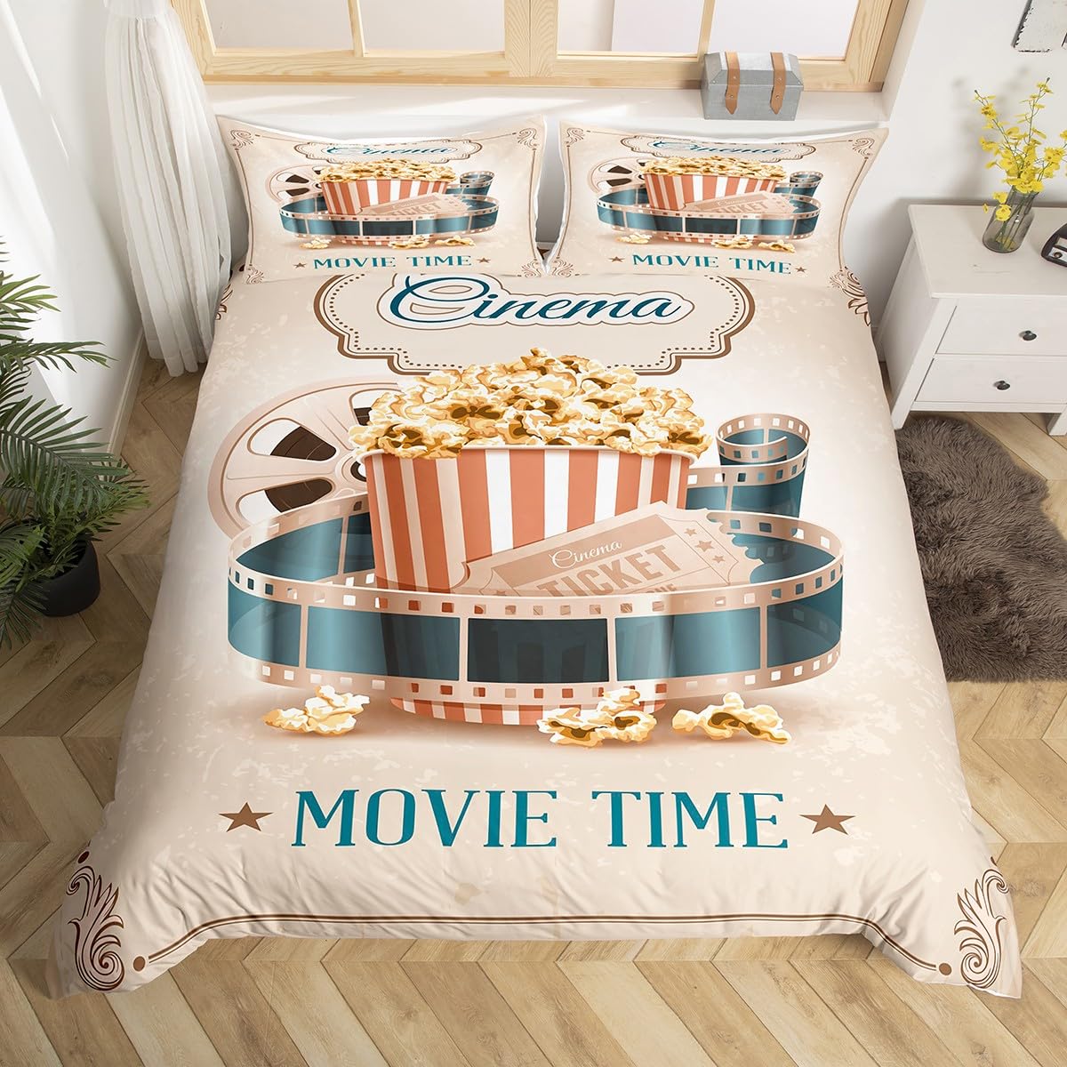Housse de couette Vintage Ciné - Home Cinema Tickets avis et prix