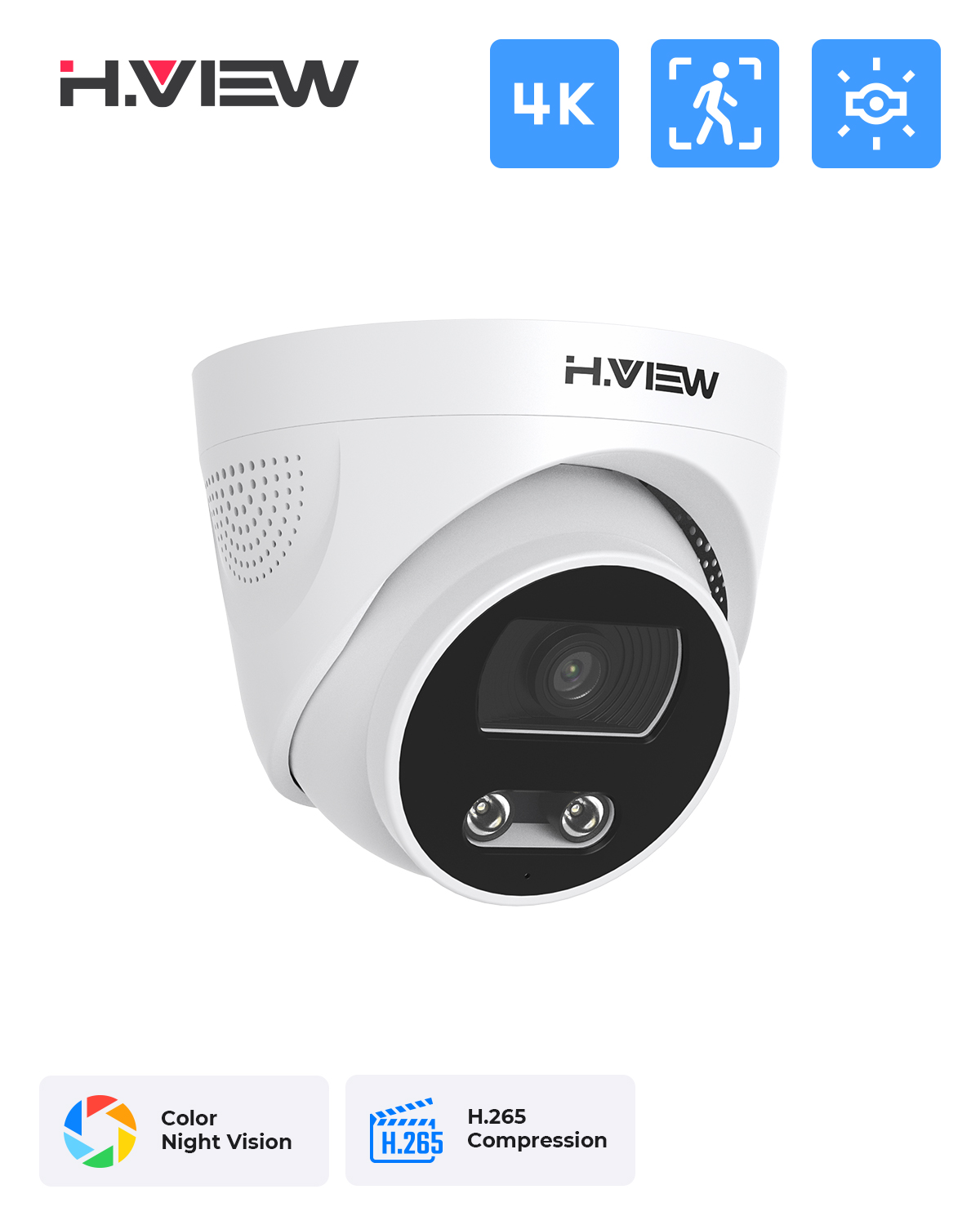 H.View – caméra Ip Poe 8Mp, dé - Home Cinema Outdoor avis et prix