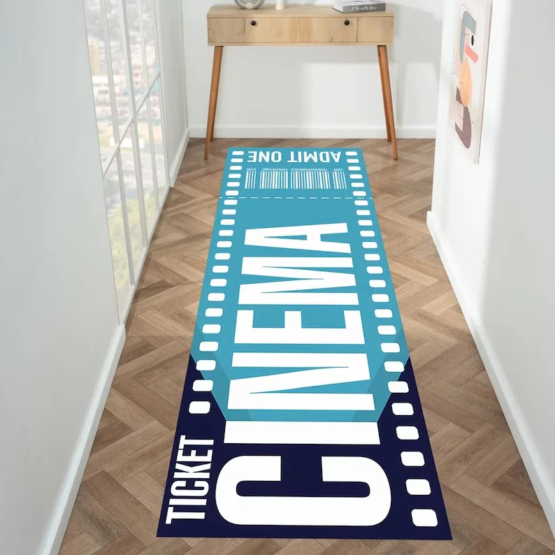 Tapis de sol vintage à motif d - Home Cinema Tickets avis et prix