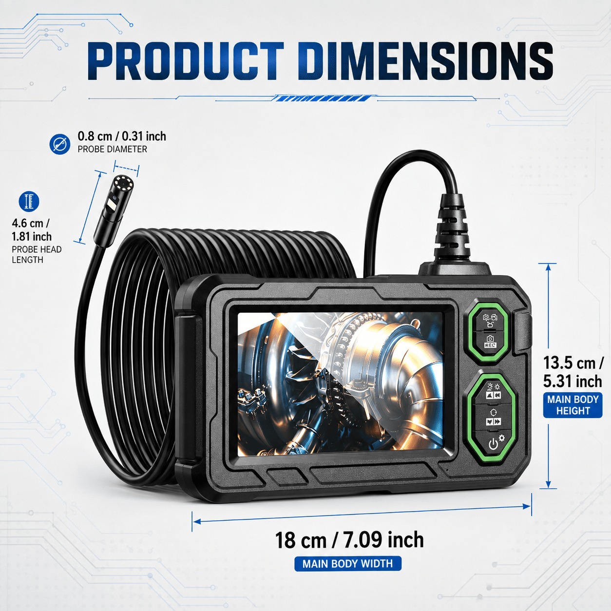 Endoscope à double caméra avec - Home Cinema Led avis et prix