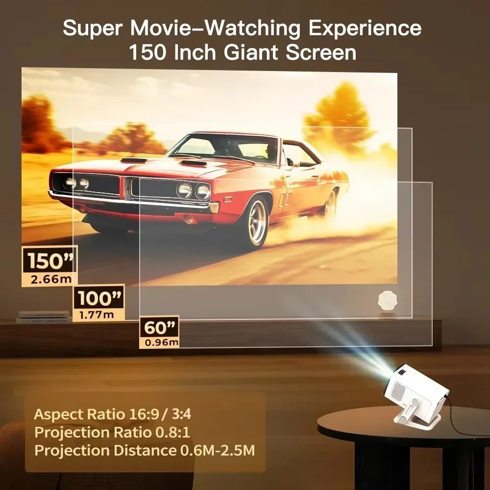 Mini projecteur Wifi6 et BT5.4 - Video Home Cinema avis et prix