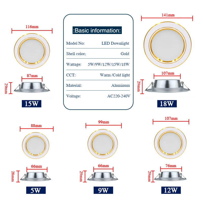 Plafonnier LED encastré rond 5 - Home Cinema Led avis et prix