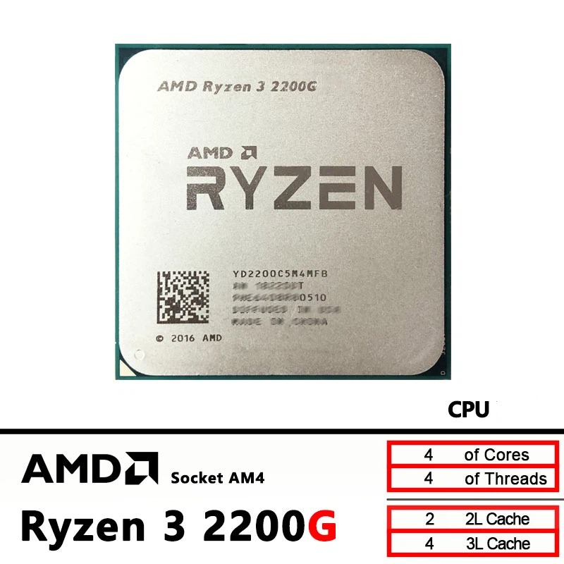 Processeur AMD Ryzen 3 2200G p - Home Cinema Video Processor avis et prix