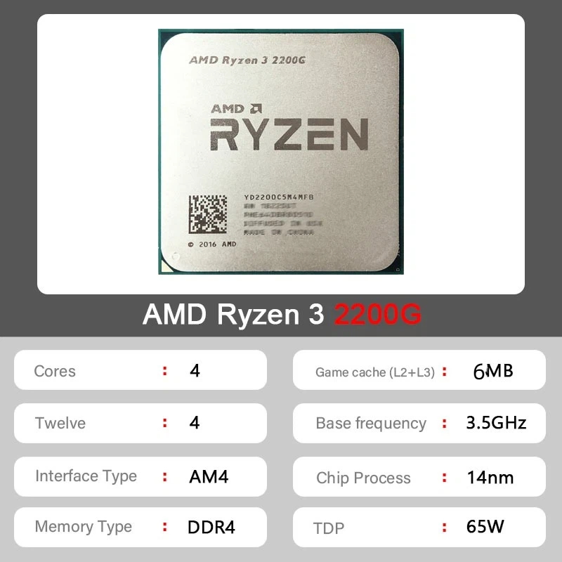 Processeur AMD Ryzen 3 2200G p - Home Cinema Video Processor avis et prix