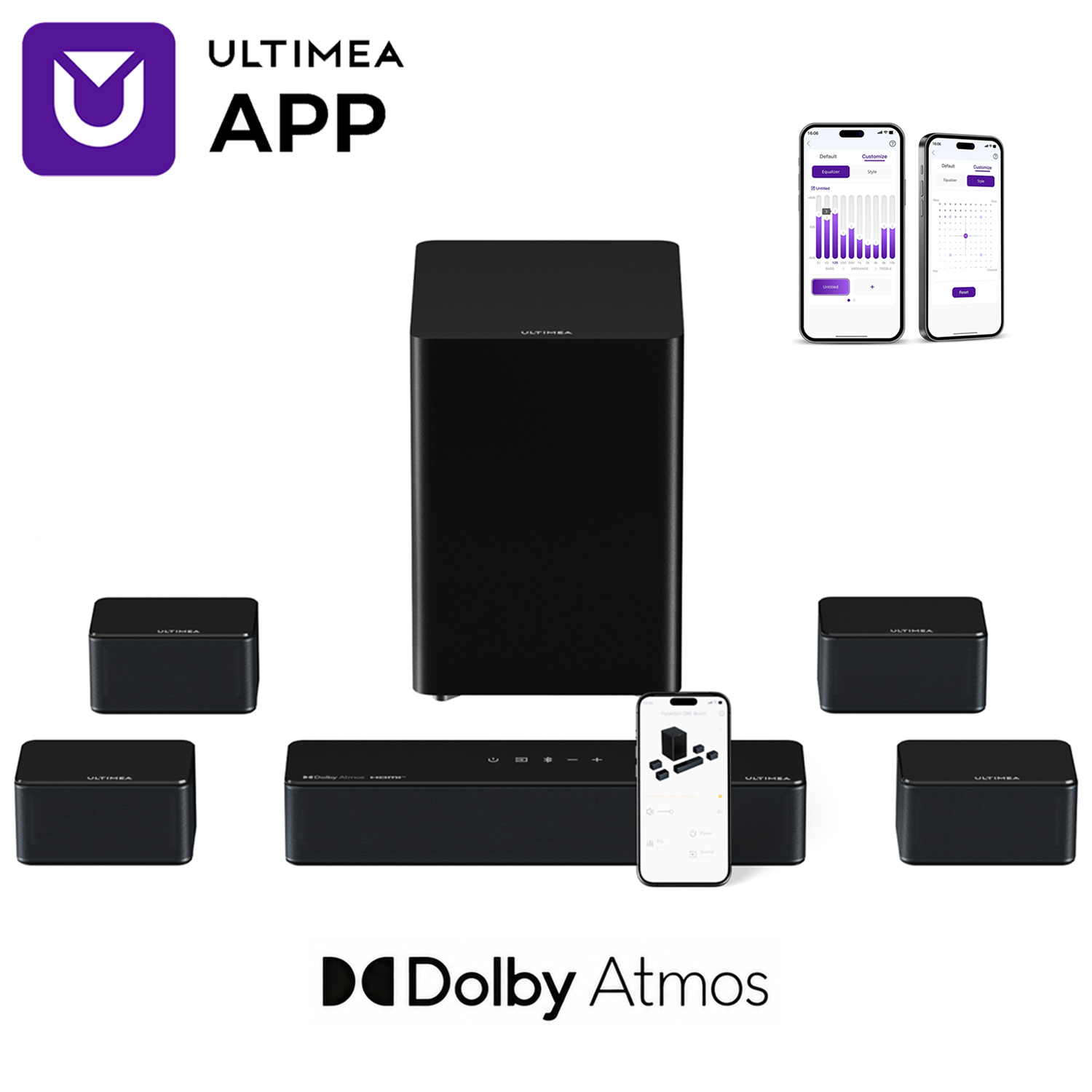 Barre de son Surround ULTIMEA  - Home Cinema Dolby Atmos 7.1 avis et prix