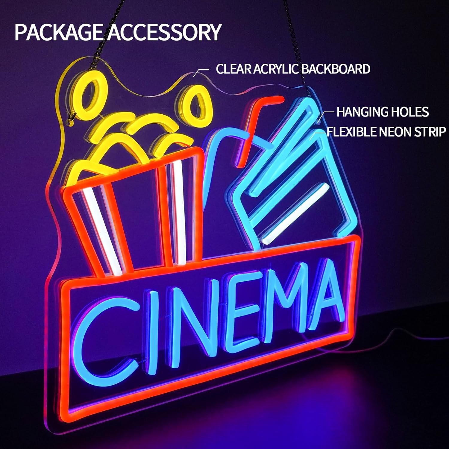 Enseigne au néon de cinéma LED - Home Cinema Films avis et prix