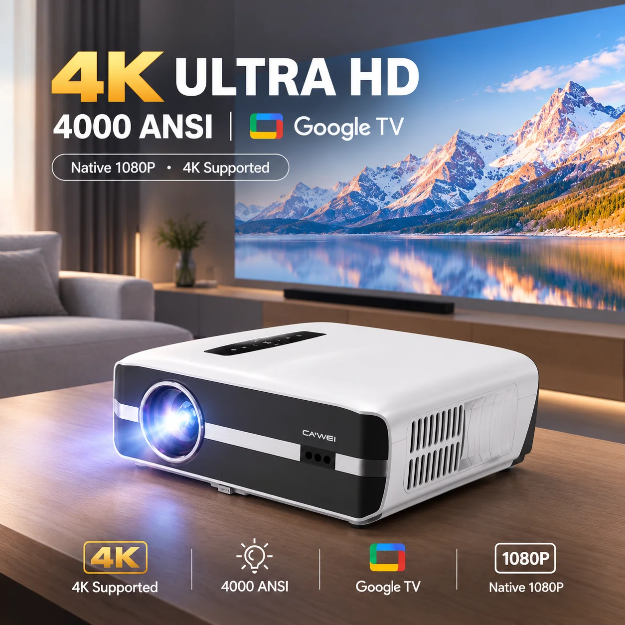 Nouveau projecteur A9S 4k 4000 - Video Home Cinema avis et prix